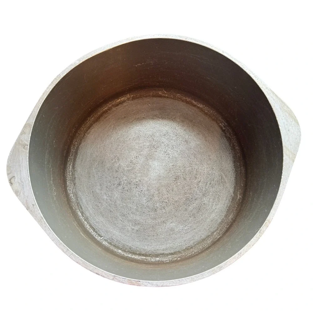 Vintage Club Cast Aluminum Dutch Oven‎ Pot with Lid Harvest Gold Tan Wood Knob